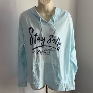 Southern Spirit Long Sleeve Hooded Tee‎ Stay Salty Fort Walton Beach Size Small